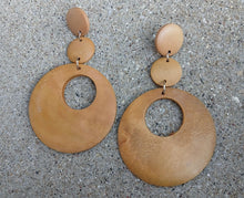 Load image into Gallery viewer, Handmade Wooden Clip on Hoops

