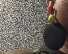 Load image into Gallery viewer, Handmade boho colorblock design Clip on earrings
