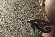 Load image into Gallery viewer, Clip On RBG Eye of Horus Dangle Earrings
