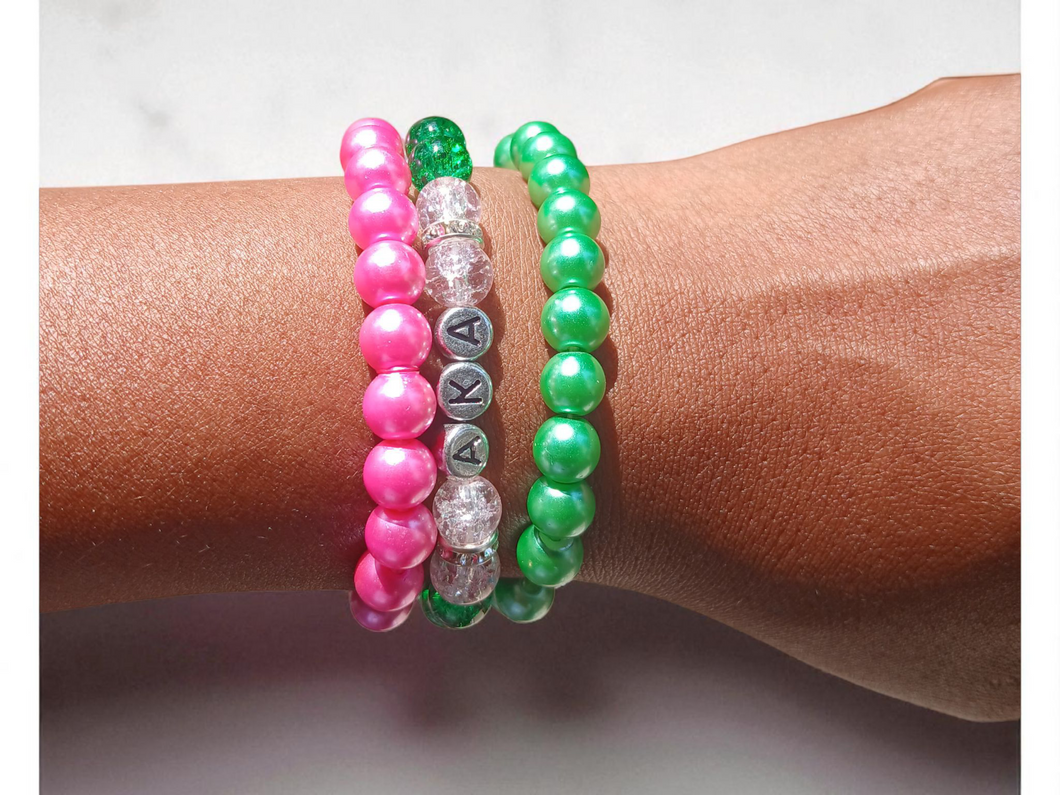 Aka mixed media bracelet set of 3