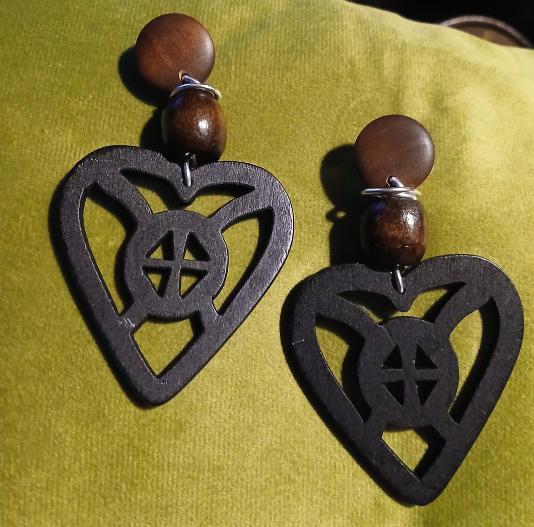 Handmade Clip on adinkra symbol earrings