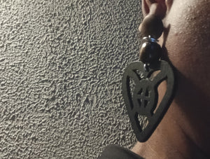 Handmade Clip on adinkra symbol earrings