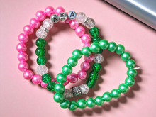 Load image into Gallery viewer, Aka mixed media bracelet set of 3
