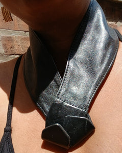 vintage leather belt necklace
