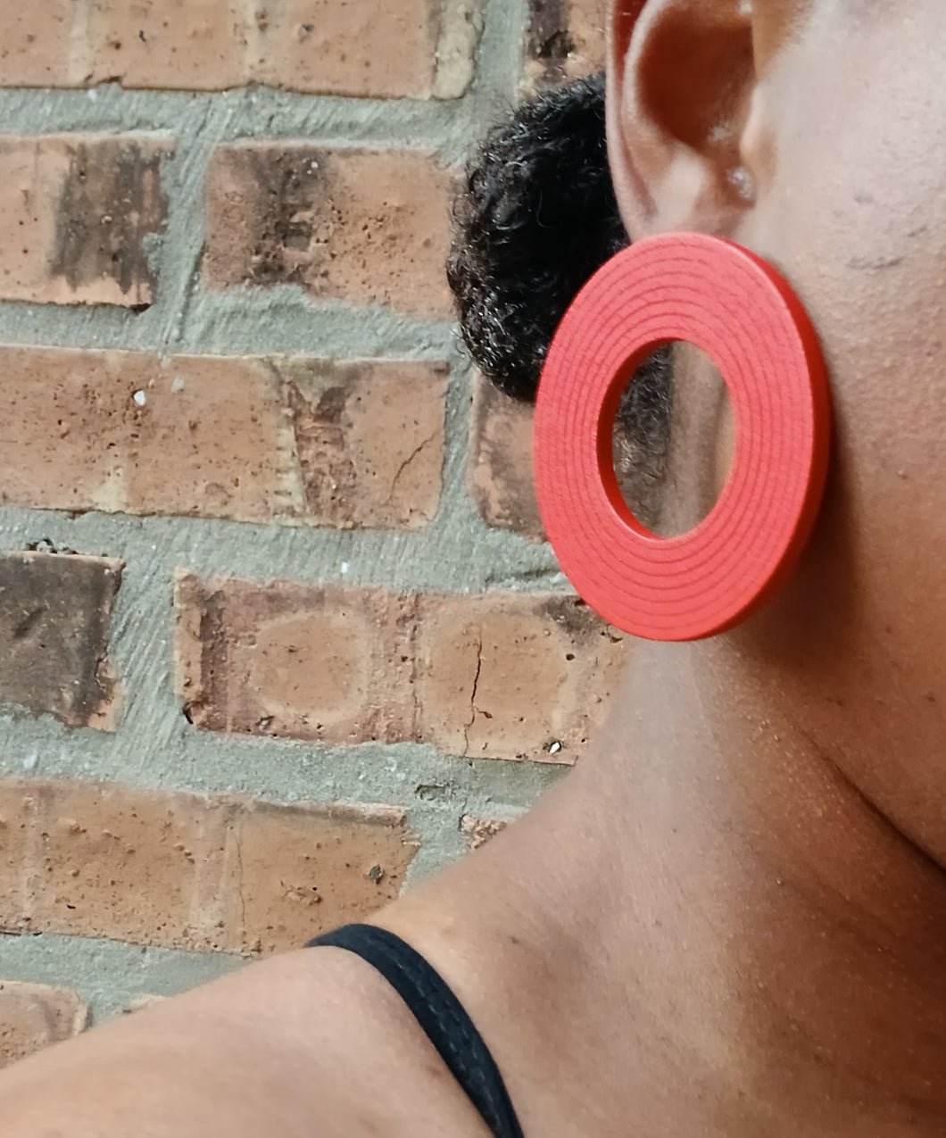 Minimalist Geometric wood clip on earrings