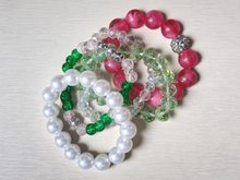 Load image into Gallery viewer, Aka mixed media bracelet set of 5
