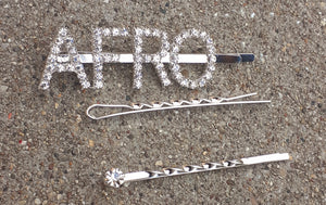 Rhinestone Statement "AFRO" Hair Clip