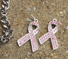 Load image into Gallery viewer, Breast Cancer Awareness &quot;Pink Ribbon&quot; Necklace Set
