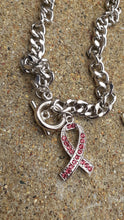 Load image into Gallery viewer, Breast Cancer Awareness &quot;Pink Ribbon&quot; Necklace Set

