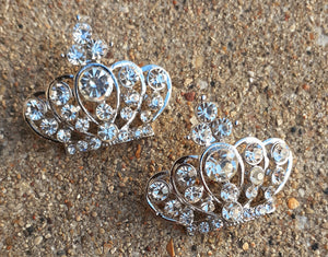 Rhinestone "QUEENS CROWN" Earrings