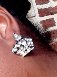 Rhinestone "QUEENS CROWN" Earrings