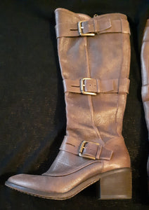 Rare Donald J. Pliner "Dax" Leather Harness Boots