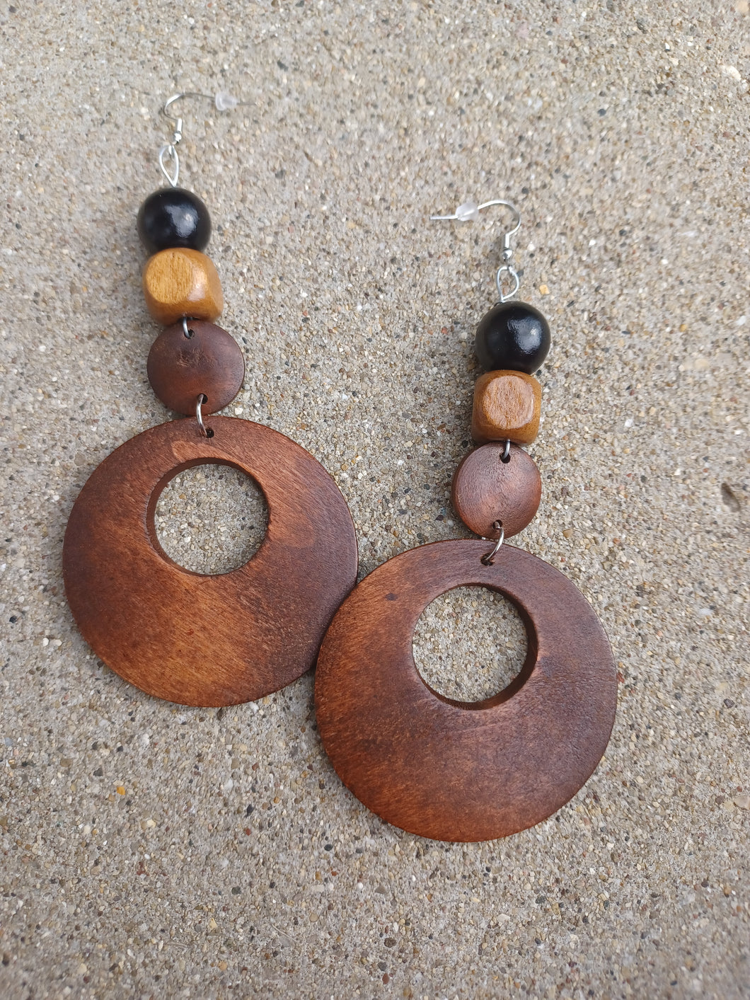 Handmade boho hoop earrings